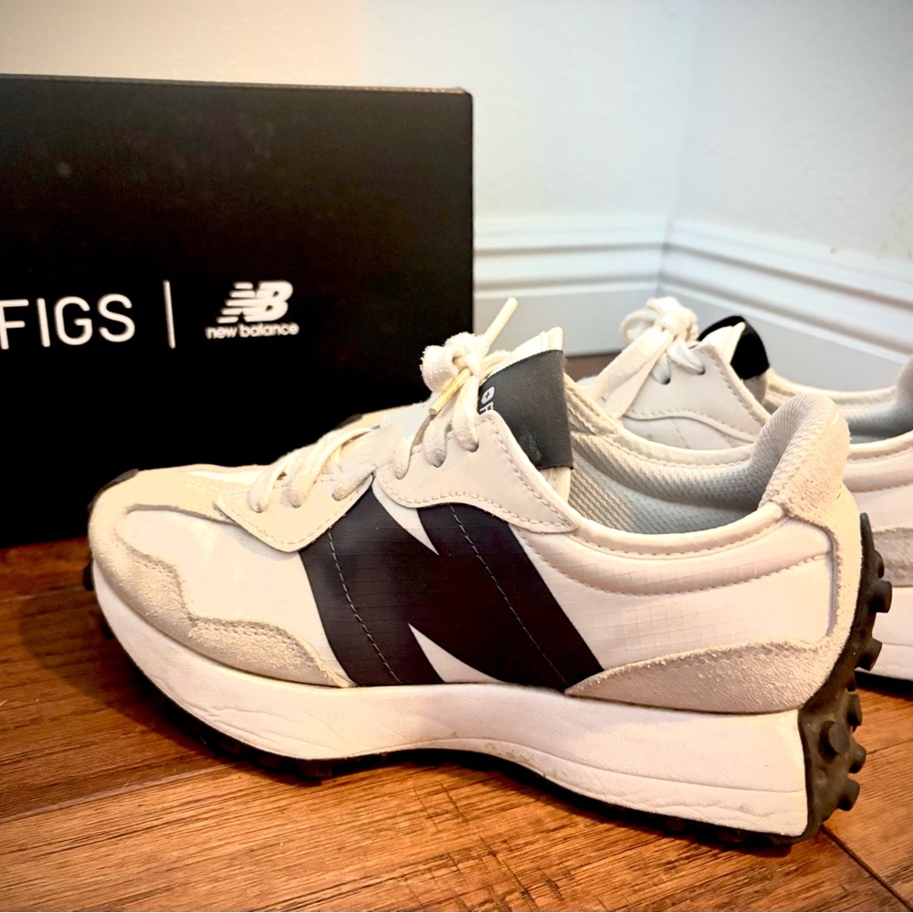 New Balance FIGS Women's Sneakers in Cream and Black